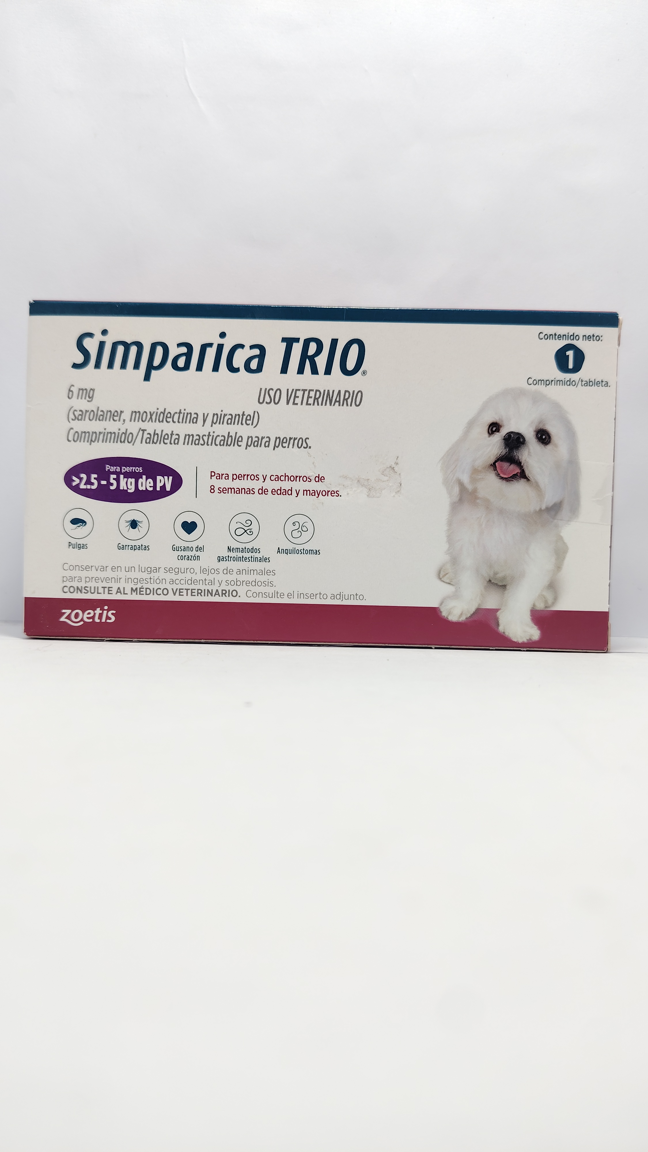SIMPARICA TRIO PERRO 2.5 A 5 KG